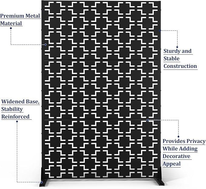 Outdoor Privacy Screen, Freestanding Privacy Fence Panels - Image 4