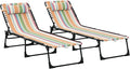 Outsunny Folding Chaise Lounge Chair Set of 2, Patio Sun Tanning Chair by Outsunny