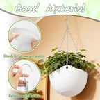 Bvrbaory 8 Pack Hanging Planter Pots, Self-Watering Flower Pot - Image 3