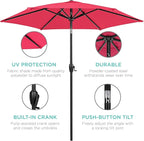 Best Choice Products 7.5ft Heavy-Duty Round Outdoor Market Table Patio Umbrella - Image 5