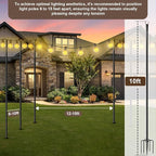 6 Pack 9FT String Light Poles for Outdoor, Metal Lights Hanging Pole Outside - Image 5
