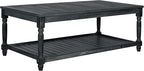 Safavieh Outdoor Collection Oakley Dark Slate Grey Coffee Table - Image 3