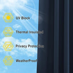 NICETOWN Outdoor Patio Curtain Waterproof, Sun Blocking Weatherproof Porch - Image 5