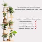 Bamboo 6 Tier 7 Potted Plant Stand Rack Multiple Flower Pot Holder Shelf Indoor - Image 2