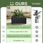 Steel Planter Box-36"x15"x15"-Large Rectangular Planters - Image 6