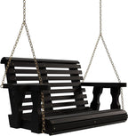 Amish Casual Roll Back Swing, Semi-Solid Black Stain, by AmishCasual