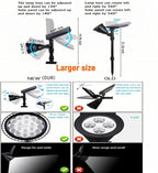 Solar Spotlights Outdoor 18 LED 300 Lumens Waterproof Adjustable Wall Light - Image 7