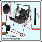 Hammock Chair Stand with X-Large Swing Chair with Footrest，Anti-Tip Thickened - Image 8