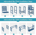Ciokea Outdoor Bar Height Table Set of 5, Heavy-Duty All-Weather HDPE Patio Bar - Image 9