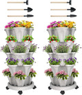 GameXcel Vertical Planter 5 Tier Stackable Planters Garden Planters Strawberry by GameXcel