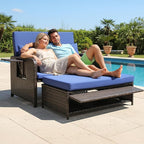 VINGLI Patio Daybed, Wicker Outdoor Daybed - Image 2
