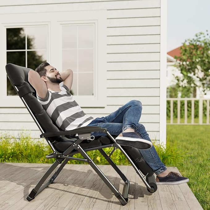 UDPATIO Oversized Zero Gravity Chair 33In XXL Patio Reclining Chair - Image 8
