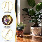 Sun Catcher Plant Hanger with Beads and Glass Crystal Beaded Plant Accessories - Image 3