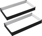 8x4x1ft Raised Garden Beds Outdoor Kit, No Support Rod, Metal Raised Garden Beds by kingddeergardenbed