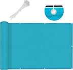 LOVE STORY 3'x10' Turquoise Blue Balcony Screen Privacy Fence Cover -Mesh - Image 2