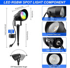 RGB Color Changing Spotlights Outdoor, LED Landscape Lighting - Image 6
