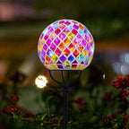 VCUTEKA Solar Outdoor Lights Garden Decor Mosaic Solar Garden Lights Waterproof - Image 6