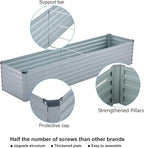2 Pack 6x1.5x1FT Galvanized Raised Garden Beds Kit Outdoor Metal Gardening - Image 3