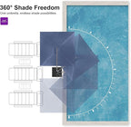 PURPLE LEAF Patio Umbrella 9' X 9' Rectangle Cantilever Umbrella Large Aluminum - Image 5