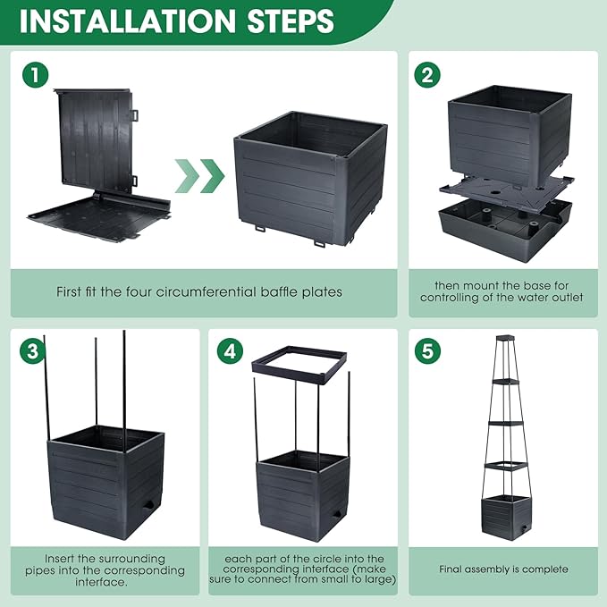 MQFORU 4Pack Raised Garden Bed Planter Boxes - Image 8