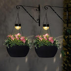 BAYN 2 Packs Solar Hanging Basket Planters - Image 6