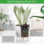 4 Pack Self Watering Pots Set, 4+5.5 Inch Self Watering Pots - Image 3