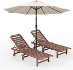 SERWALL Outdoor Chaise Lounge Set of 2 - Image 8