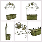 Rustic Metal Wall Planter Vintage Wall Mounted Flower Pot Farmhouse Distressed - Image 3