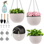 4 Sets of 8.2 Inch Self Watering Hanging Planter Flower Pots, Suitable by Unknown