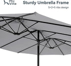 PHI VILLA 15ft Large Patio Umbrellas - Image 8