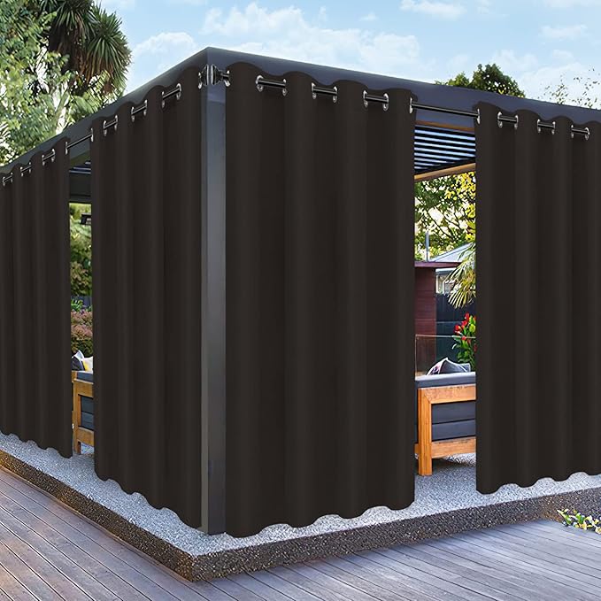 PureFit Outdoor Curtains for Patio Waterproof Weatherproof, UV and Fade by PureFit