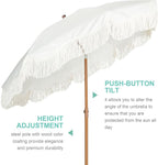 AMMSUN Boho Fringe Umbrella - Image 2