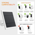 IP65 Solar Panel for Rings Camera White 3pack 4W Solar Charger Compatible - Image 4