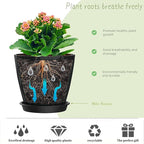 6 Inch Plant Pots, 6 Pack Indoor Flower Pots, Planters - Image 4