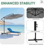 NEWBULIG 10FT Patio Umbrella, Offset Cantilever Outdoor Patio Table Umbrella - Image 4