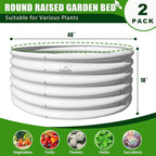 A ANLEOLIFE 2-Pack 4ft x 18” Tall Galvanized Raised Garden Beds Outdoor - Image 3