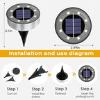 Solar Lights Outdoor 16 Pack, Solar Garden Outdoor Waterproof Pathway Lights - Image 3