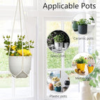 Macrame Plant Hanger 5 Pack Hanging Planters - Image 4