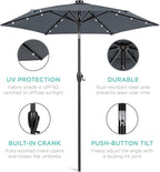 Best Choice Products 7.5ft Outdoor Solar Market Table Patio Umbrella - Image 5