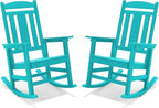 LUE BONA Outdoor Rocking Chairs Set of 4, HDPS Porch Rocker - Image 3