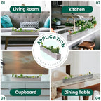 Trough Rectangle Planter Long Window Sill Planter Box Stainless Steel Window - Image 6