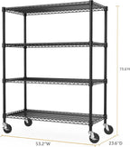 53" W Storage Shelves 1760LBS 4 Tier Metal Shelving Unit - Image 3