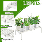 1 Tier Metal Plant Stand Indoor Outdoor, Potted Multiple Flower Pot Holder Rack - Image 2