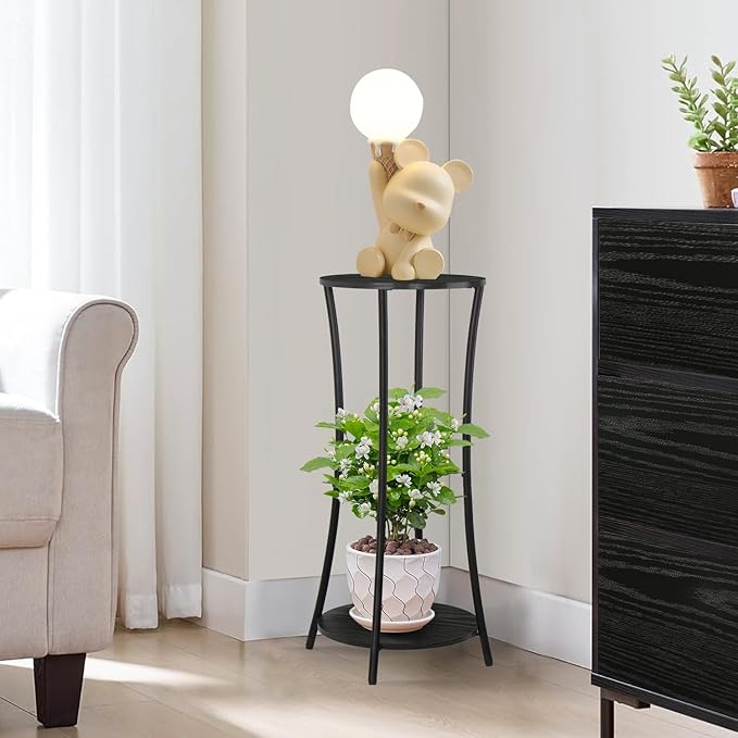 YINMIT Plant Stand Indoor, Round Potted Holder Rack, Flower Pot Stand Shelf - Image 7