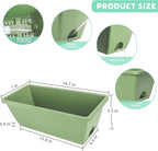Window Box Planter, 12 Pack Plastic Vegetable Flower Planters Boxes 17 Inches - Image 4