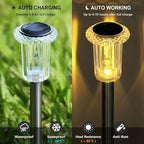 DenicMic Solar Lights Outdoor 10 Pack Waterproof 3000K Warm White LED Stainless - Image 3