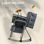 EVER ADVANCED Lightweight Folding Rocking Camping Chair, Padded Portable Rocker - Image 3