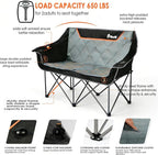 EMERIT Oversized Fully Padded Camping Chair, Heavy Duty 650LB Folding Camping - Image 5