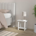LUE BONA Adirondack Outdoor Side Table, 2-Tier White HDPS Patio End Table - Image 2