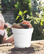 homenote Pots for Plants, Cream White - Image 3